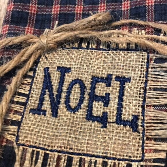 Plaid Christmas Stocking Blue Holiday Decorations - Picture 2 of 16